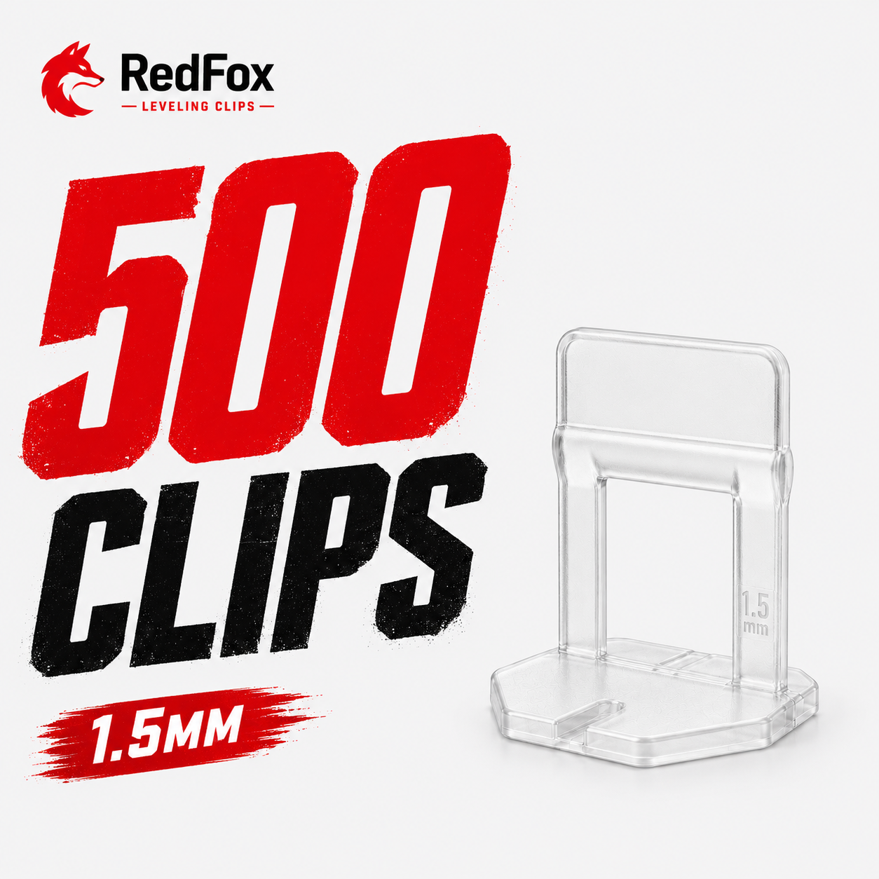1.5mm Tile Levelling Clips - 500 Pack