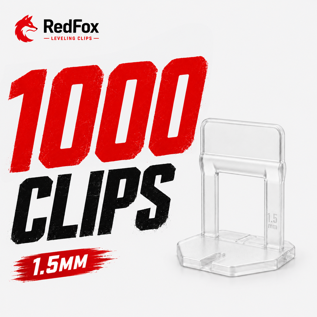 1.5mm Tile Levelling Clips - 1000 Pack