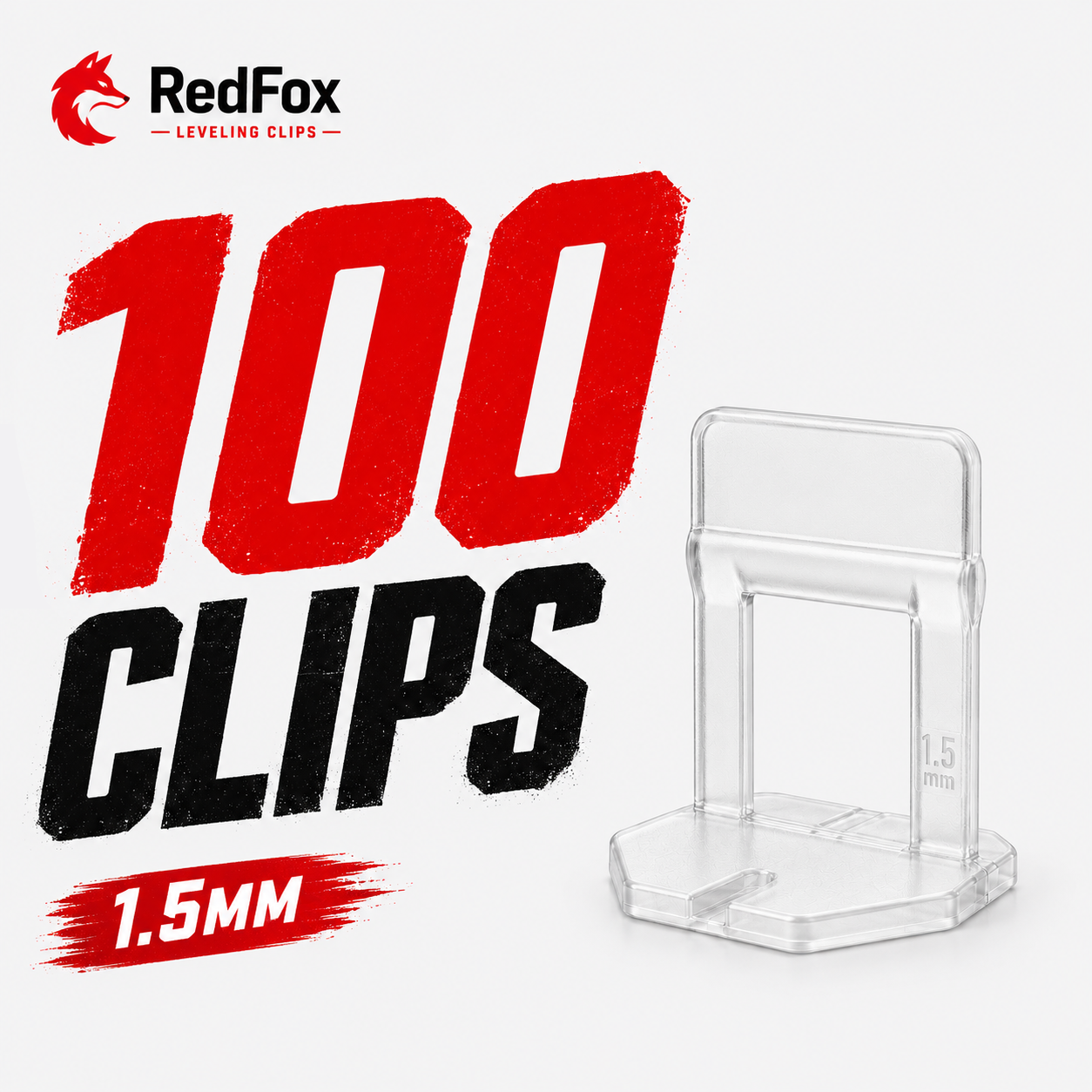 1.5mm Tile Levelling Clips - 100 Pack