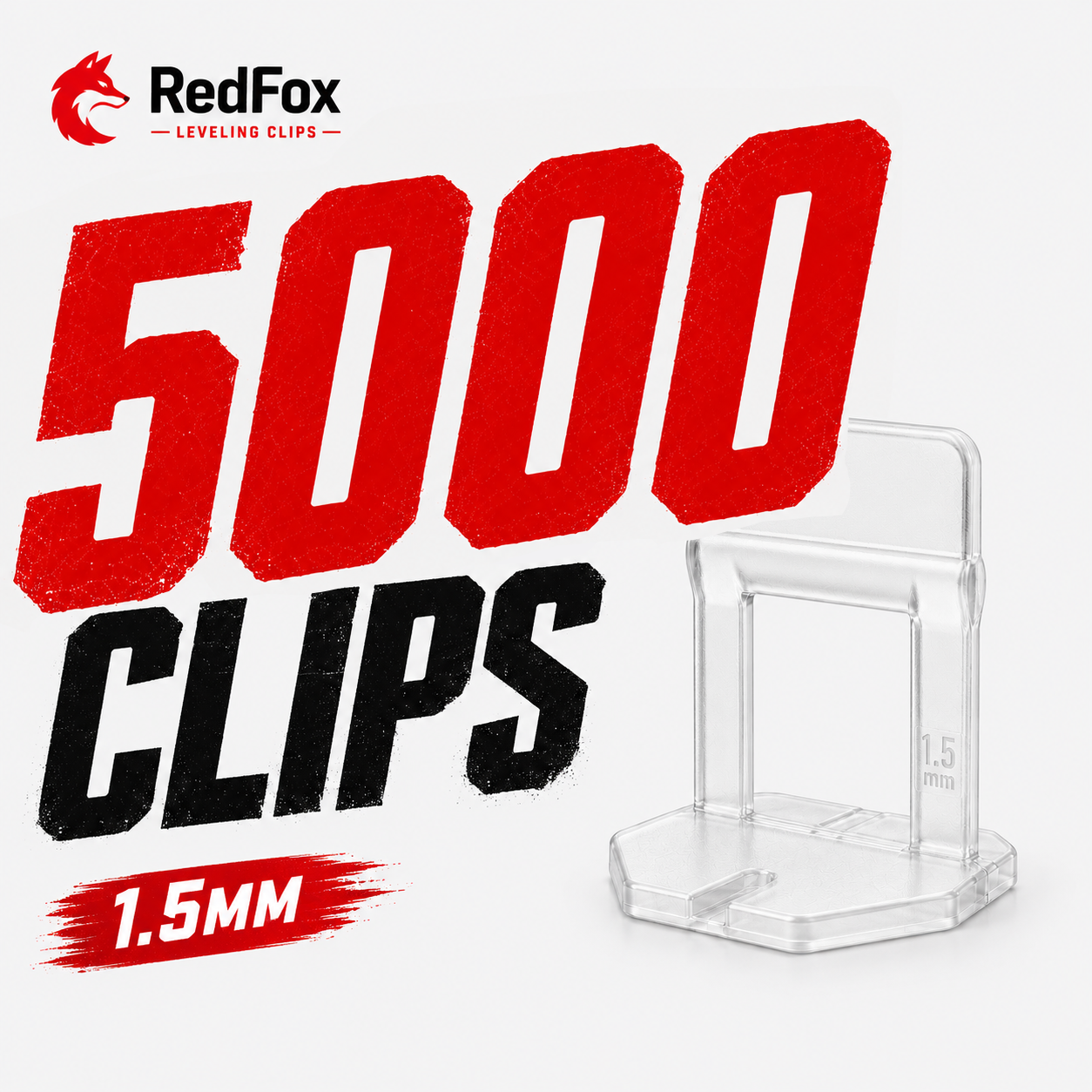 1.5mm Tile Levelling Clips - 5000 Pack