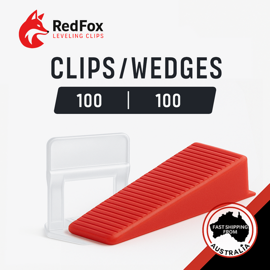 Tile Levelling Clips & Wedges Combo 100 Clips + 100 Wedges